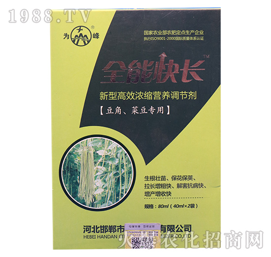 豆角、菜豆專用高效高效濃縮營(yíng)養(yǎng)調(diào)控劑-全能快長(zhǎng)-為峰肥業(yè)
