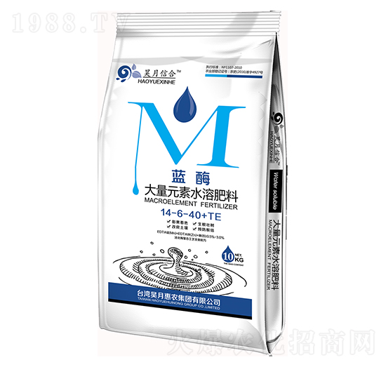 大量元素水溶肥14-6-40+TE-藍酶-昊月信合