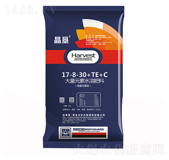 大量元素水溶肥料17-8-30+TE-晶墾-方護(hù)