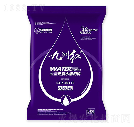 高鉀型大量元素水溶肥料13-7-40+TE-九洲紅-藍禾生物