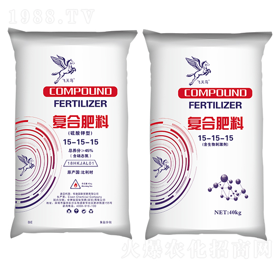 硫酸鉀型復(fù)合肥料15-15-15-飛天馬-中鉀鹽