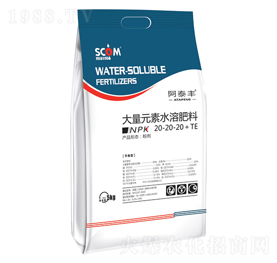 ƽ���ʹ���Ԫ��ˮ�ܷ���20-20-20+TE-��̩�S-˹��ķ