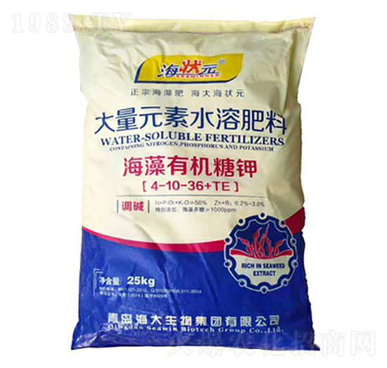 海藻有機(jī)糖鉀4-10-36+TE-海狀元-海大生物