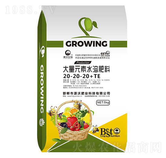 ����Ԫ��ˮ�ܷ���20-20-20+TE-���r(n��ng)�ʘI(y��)