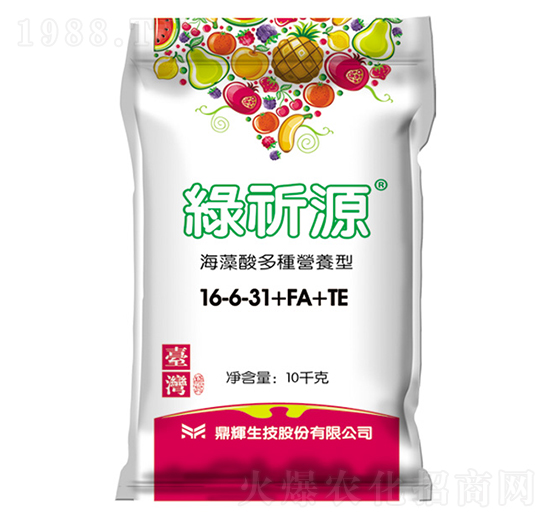 海藻酸營養(yǎng)型有機(jī)無機(jī)肥料16-6-31+FA+TE-綠祈源-浩海