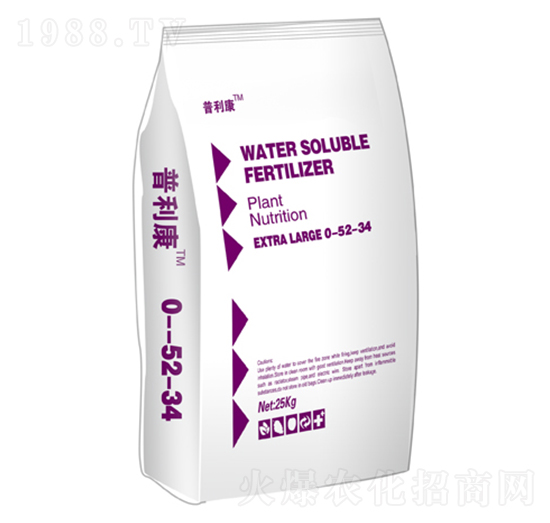 大量元素水溶肥料0-52-34-普利康-康冉國(guó)際