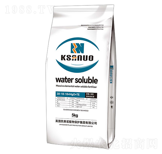 增效高氮型大量元素水溶肥料30-10-10+MgO+TE-凱賽諾