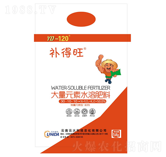 大量元素水溶肥料粉劑30-10-10-補(bǔ)得旺-云大科技