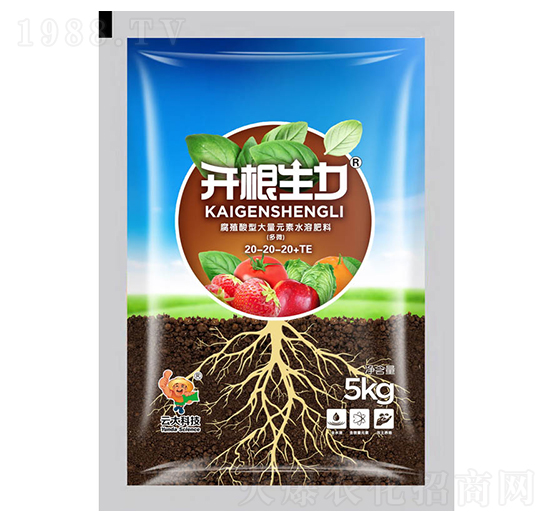 大量元素水溶肥粉劑20-20-20+TE-開(kāi)根生力-云大科技