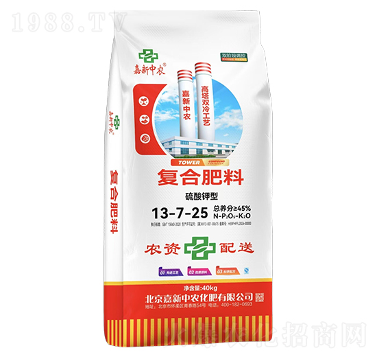 硫酸鉀型復合肥料13-7-25-嘉新中農