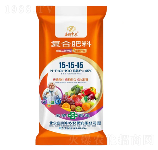 磷酸二氫鉀型復(fù)合肥料15-15-15-嘉新中農(nóng)