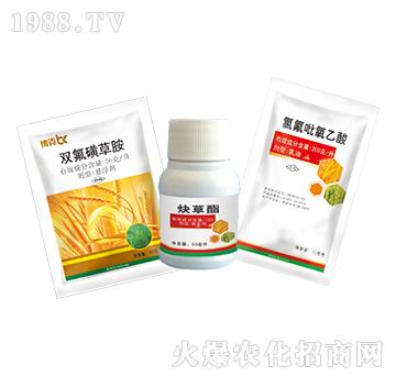 雙氟磺草胺+炔草酯+氯氟吡氧乙酸-博克百勝