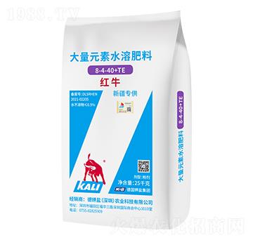 大量元素水溶肥料8-4-40+TE-紅牛-德鉀鹽農(nóng)業(yè)