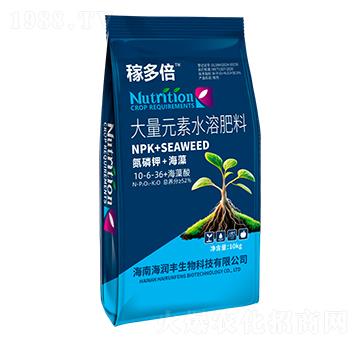 大量元素水溶肥料10-6-36+海藻酸-稼多倍-海潤(rùn)豐